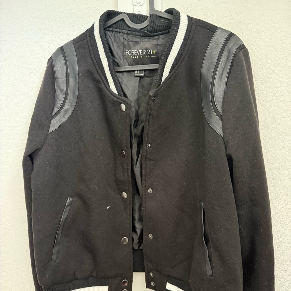Forever 21 Black Bomber Jacket